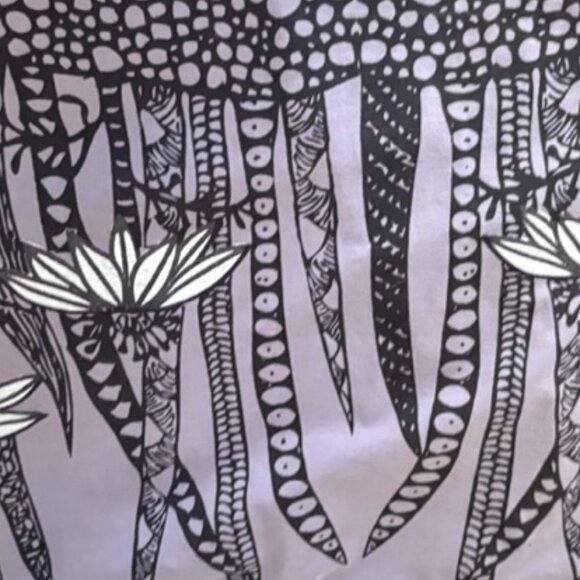 Two tone Black /Grey Applique & Print top "wearable art" by Leopard & Horse - Picture 4 of 6